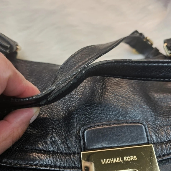 MICHAEL Kors Luggage Deneuve Satchel Leather Purse Black - Picture 9 of 16